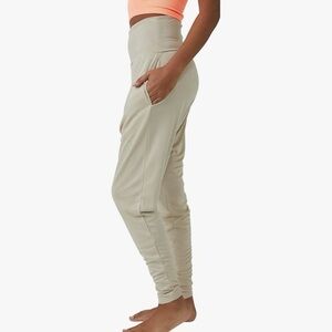 Free People Movement Harem Jogger Pants Taupe High Rise Drop Crotch Size XS